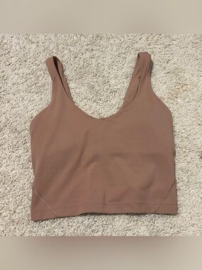 Lululemon women’s 2 light brown Align tank top v-neck